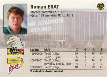 2002-03 OFS Plus (ELH) #106 Roman Erat Back