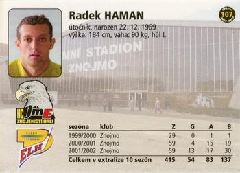 2002-03 OFS Plus (ELH) #107 Radek Haman Back