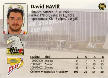 2002-03 OFS Plus (ELH) #108 David Havir Back