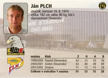 2002-03 OFS Plus (ELH) #115 Jan Plch Back
