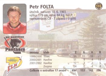 2002-03 OFS Plus (ELH) #133 Petr Folta Back
