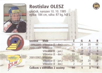 2002-03 OFS Plus (ELH) #309 Rostislav Olesz Back
