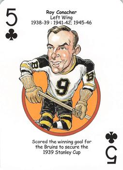 2013 Hero Decks Boston Bruins Hockey Heroes Playing Cards #5♣ Roy Conacher Front