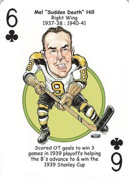 2013 Hero Decks Boston Bruins Hockey Heroes Playing Cards #6♣ Mel Hill Front