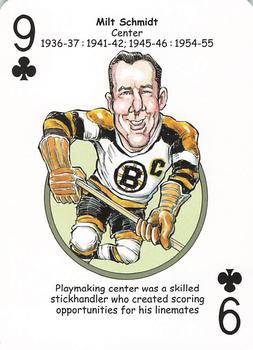 2013 Hero Decks Boston Bruins Hockey Heroes Playing Cards #9♣ Milt Schmidt Front