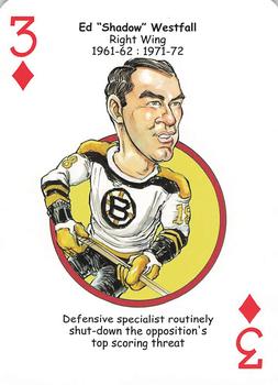 2013 Hero Decks Boston Bruins Hockey Heroes Playing Cards #3♦ Ed Westfall Front