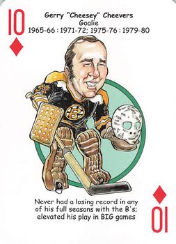 2013 Hero Decks Boston Bruins Hockey Heroes Playing Cards #10♦ Gerry Cheevers Front