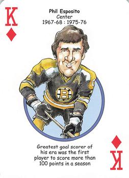 2013 Hero Decks Boston Bruins Hockey Heroes Playing Cards #K♦ Phil Esposito Front