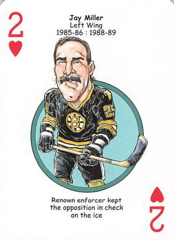 2013 Hero Decks Boston Bruins Hockey Heroes Playing Cards #2♥ Jay Miller Front