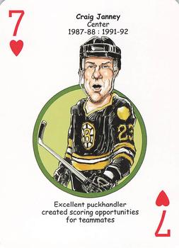 2013 Hero Decks Boston Bruins Hockey Heroes Playing Cards #7♥ Craig Janney Front