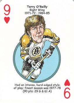 2013 Hero Decks Boston Bruins Hockey Heroes Playing Cards #9♥ Terry O'Reilly Front