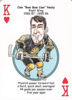 2013 Hero Decks Boston Bruins Hockey Heroes Playing Cards #K♥ Cam Neely Front