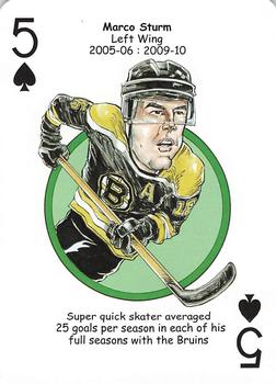 2013 Hero Decks Boston Bruins Hockey Heroes Playing Cards #5♠ Marco Sturm Front