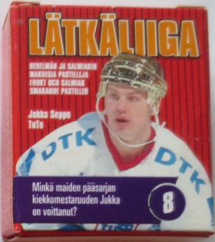 1995 Leaf Latkaliiga Candy Box #8 Jukka Seppo Front