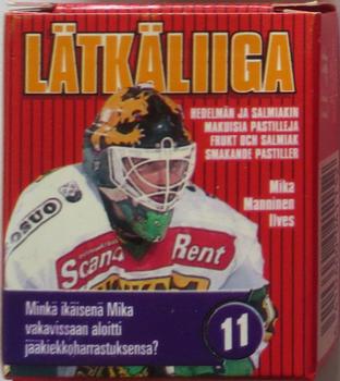 1995 Leaf Latkaliiga Candy Box #11 Mika Manninen Front