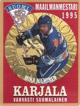 1995 Hartwall Karjala Maailmanmestari (Finnish) #NNO Mika Nieminen Front