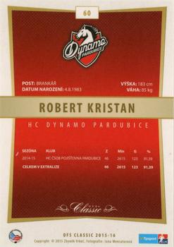 2015-16 OFS Classic Série I #60 Robert Kristan Back