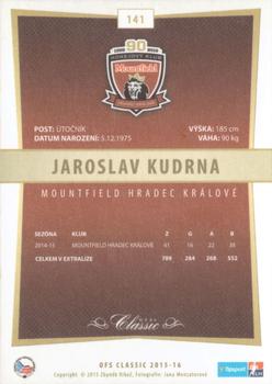2015-16 OFS Classic Série I #141 Jaroslav Kudrna Back
