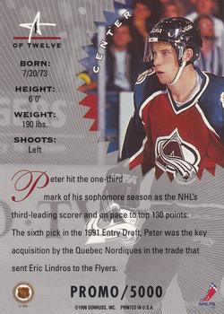 1995-96 Leaf Limited - Stars of the Game Promos #4 Peter Forsberg Back