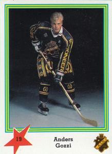 1989-90 Semic Elitserien (Swedish) Stickers #19 Anders Gozzi Front