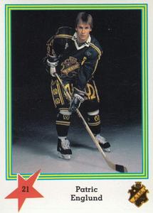 1989-90 Semic Elitserien (Swedish) Stickers #21 Patric Englund Front