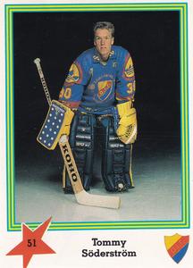1989-90 Semic Elitserien (Swedish) Stickers #51 Tommy Söderström Front