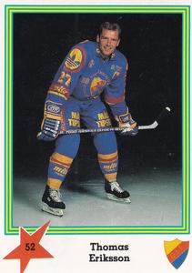 1989-90 Semic Elitserien (Swedish) Stickers #52 Thomas Eriksson Front