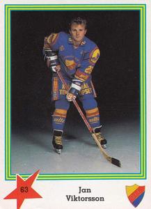 1989-90 Semic Elitserien (Swedish) Stickers #63 Jan Viktorsson Front