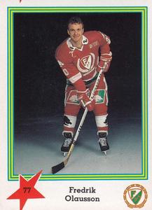 1989-90 Semic Elitserien (Swedish) Stickers #77 Fredrik Olausson Front