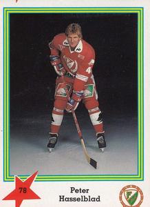 1989-90 Semic Elitserien (Swedish) Stickers #78 Peter Hasselblad Front