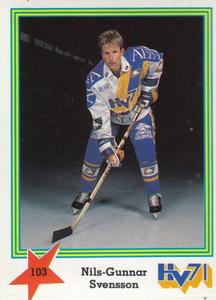1989-90 Semic Elitserien (Swedish) Stickers #103 Nils-Gunnar Svensson Front