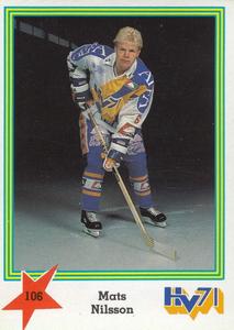 1989-90 Semic Elitserien (Swedish) Stickers #106 Mats Nilsson Front