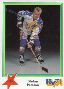 1989-90 Semic Elitserien (Swedish) Stickers #112 Stefan Persson Front
