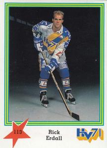 1989-90 Semic Elitserien (Swedish) Stickers #113 Rick Erdall Front