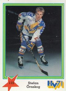 1989-90 Semic Elitserien (Swedish) Stickers #115 Stefan Örnskog Front