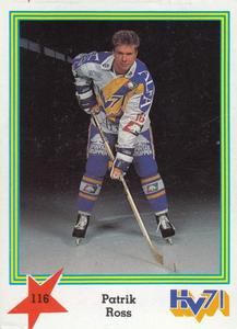 1989-90 Semic Elitserien (Swedish) Stickers #116 Patrik Ross Front