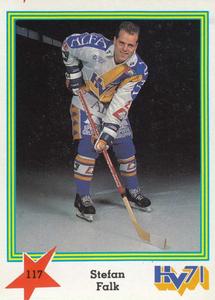 1989-90 Semic Elitserien (Swedish) Stickers #117 Stefan Falk Front