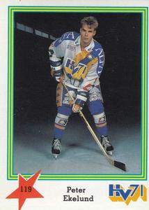 1989-90 Semic Elitserien (Swedish) Stickers #119 Peter Ekelund Front