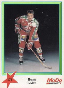 1989-90 Semic Elitserien (Swedish) Stickers #175 Hans Lodin Front