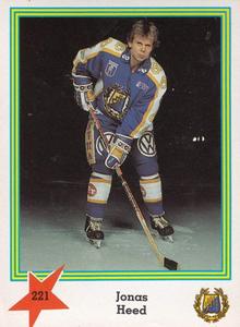 1989-90 Semic Elitserien (Swedish) Stickers #221 Jonas Heed Front