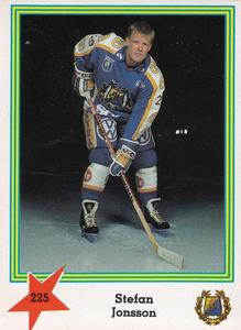 1989-90 Semic Elitserien (Swedish) Stickers #225 Stefan Jonsson Front