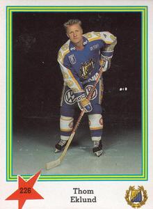 1989-90 Semic Elitserien (Swedish) Stickers #226 Thom Eklund Front