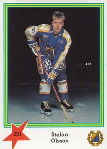 1989-90 Semic Elitserien (Swedish) Stickers #231 Stefan Olsson Front