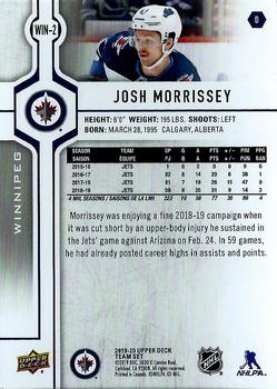 2019-20 Upper Deck Winnipeg Jets SGA #WIN-2 Josh Morrissey Back