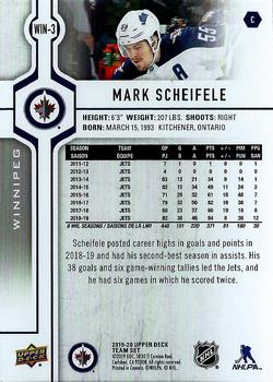 2019-20 Upper Deck Winnipeg Jets SGA #WIN-3 Mark Scheifele Back