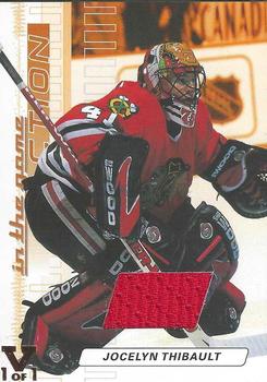 2015-16 In The Game Final Vault - 2003-04 In The Game Action - Jerseys (Purple Vault Stamp) #M-179 Jocelyn Thibault Front