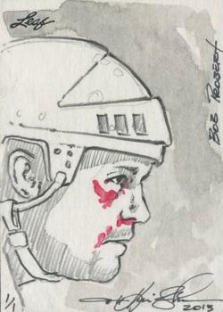 2013 Leaf Best of Hockey - Sketches #NNO Bob Probert Front