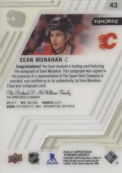 2020-21 Upper Deck Synergy #43 Sean Monahan Back