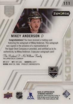 2020-21 Upper Deck Synergy #111 Mikey Anderson Back