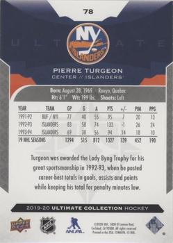 2019-20 Upper Deck Ultimate Collection - Onyx Black #78 Pierre Turgeon Back